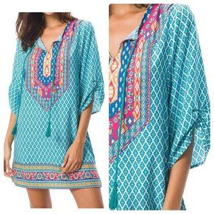 Urban Coco Ladies Vibrant Night Out Vacation Flowy Tunic Ladies Dress SZ Small